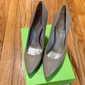 Sam Edelman Taupe Pointed Toe Heels